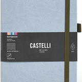 Castelli Notebook Kaleido Mid Ruled Steel, 80GSM White, 130mm x 210mm, 192 Pages